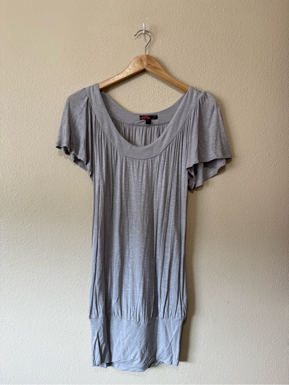 21 Light Gray Scoop Neck Tunic